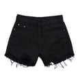 thumbnail image 1 of GJSYRH Women's Casual Summer Denim Shorts Mid Waisted Stretchy Ripped Jean Shorts with Pockets, 1 of 4