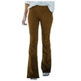 thumbnail image 1 of GJSYRH Women's Corduroy Flare Pants Elastic Waist Bell Bottom Trousers 2025 Fall Pants, 1 of 6