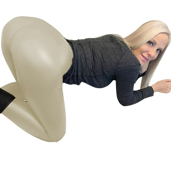 GJSYRH Women's High Waist Leather Leggings Trousers High Waist Design Sleek Solid Pants for a Comfortable and