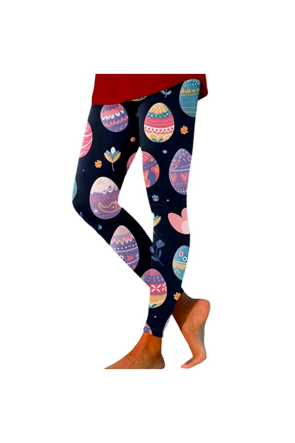 Women's Legging Easter Day Graphic Soft Digital Pattern Printted Ankle Elastic Tights Legging Yoga Pants