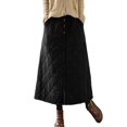thumbnail image 1 of GJSYRH Women's Puffer Skirt Winter Warm High Waisted A-Line Quilted Down Skirts, 1 of 4