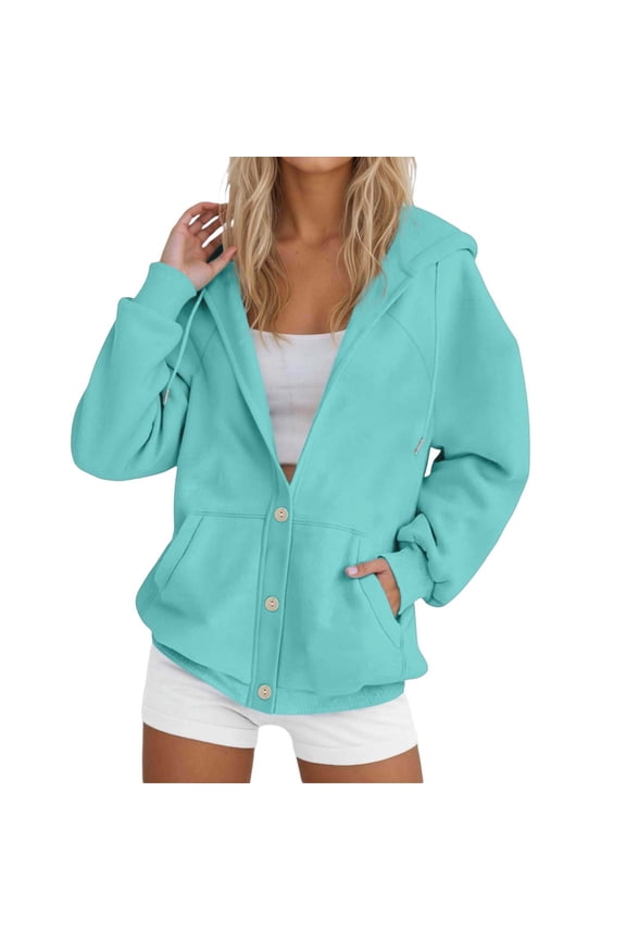 Women's Pullover Hoodies Women's Zip Front Hooded Jacket Soft Warm Winter Cozy Pullover Sweatshirt for Everyday Casual Wear