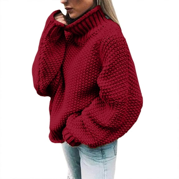 GJSYRH Women's Pullover Sweater Women's Knit Pullover Sweater Soft Warm Hooded Long Sleeve Casual
