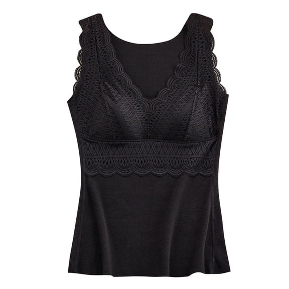 GJSYRH Women's Slim Fit V-Neck Thermal Vest Top with Integrated Support and for Winter Warmth and Comfortable All-Day Wear