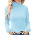 thumbnail image 1 of GJSYRH Womens Turtleneck Ribbed Long Sleeve Sweater Pullover Tops, 1 of 5