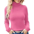 thumbnail image 1 of GJSYRH Womens Turtleneck Ribbed Long Sleeve Sweater Pullover Tops, 1 of 5