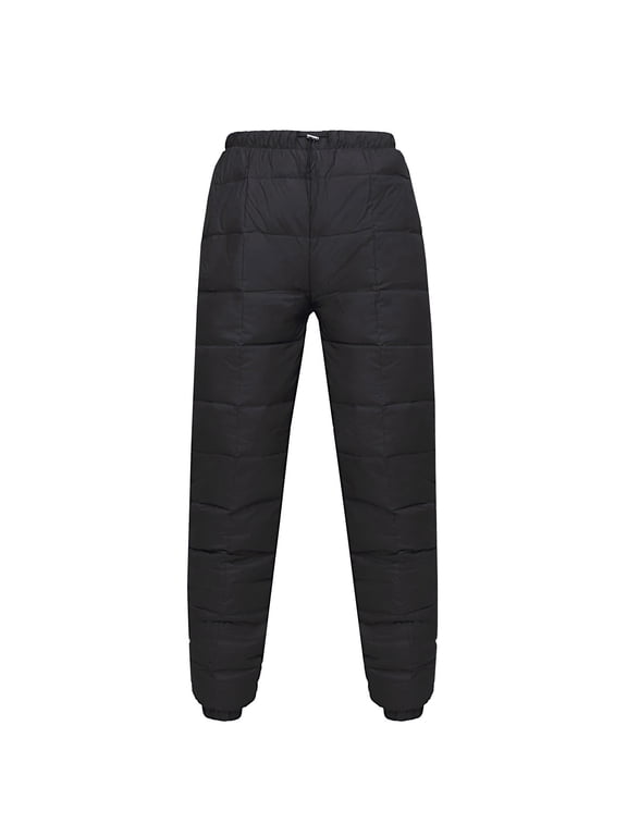 Womens and Mens Winter Warm Packable Down Pants Compressor Snow Trousers Ski Puffer Pant