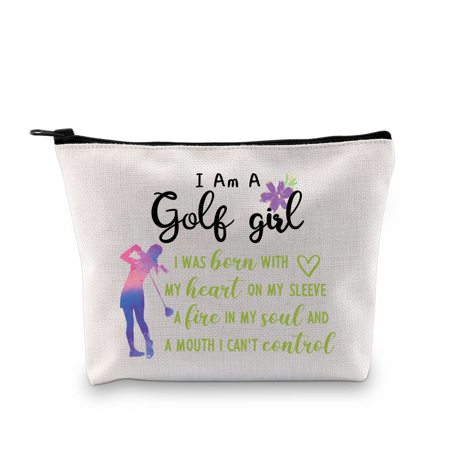 GJTIM Girls Golf Gift I Am A Golf Girl Makeup Pouch Golf Player