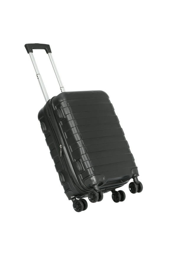 22" Hardside Carry On Spinner Suitcase Luggage Expandable with Wheels Black