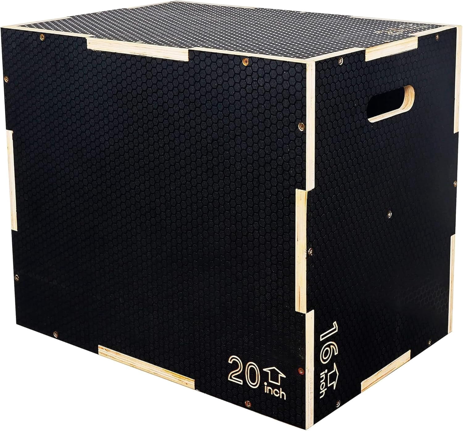 GJWL 3 in 1 Non-Slip Wooden Plyo Box Plyometric Box Jumping Exercise ...