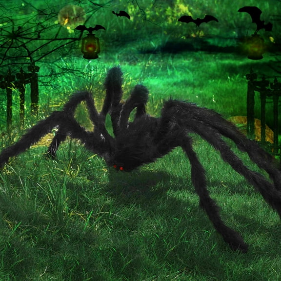 GJWL 35" Colossal Spider Halloween Decor  Spooktacular Haunted House Prop to Deck Out Indoor & Outdoor Spaces for Scary Parties, Fright Nights & Halloween Fun,