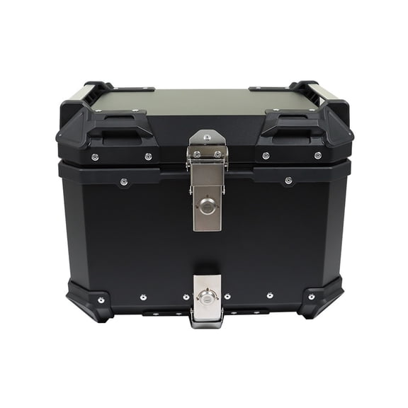 GJWL Aluminum Motorcycle Trunk Top Case Luggage Storage Rear Tour Tail Box Lock 45L