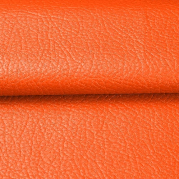 GJWL Continuous Marine Vinyl Fabric Faux Leather Boat Auto Upholstery 54" By the Yard Durable Wear-Resistant Material for Marine Auto RV Upholstery Projects, Orange