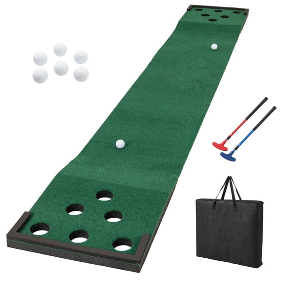 GJWL Golf Putting Game Set 11 FT Indoor Outdoor Puttin0g Green Mat for Backyard