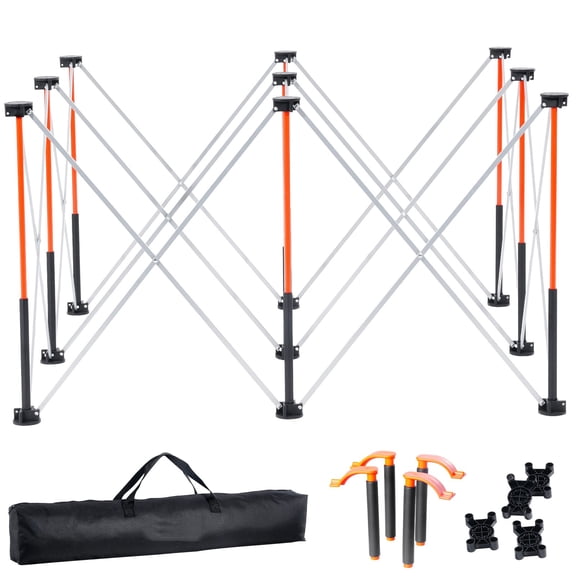 GJWL Portable Folding Workstand 4.16 x 2.18ft 2500lbs Load Collapsible Work Stand Heavy-Duty Anti-Slip Surface Garage Workshop Use