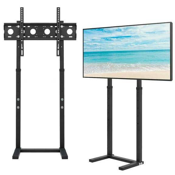 GJWL Reinforced Floor Base TV Stand Mount Modern Corner TV Stand Universal fr 32-100", Black 32-65 inch