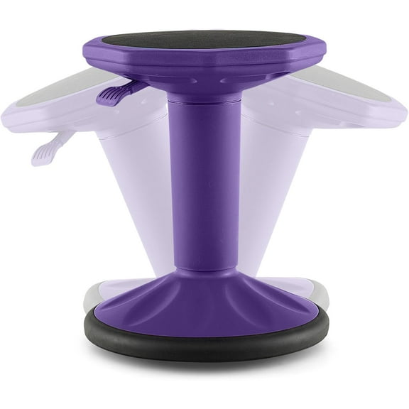 GJWL Wobble Stools for Classroom Seating, 24" Wiggle Stool with Adjustable Height, Sitting Balance Chair for School Active Learning, Office Stand Up, Flexible Seating Wobble Chair (Purple)
