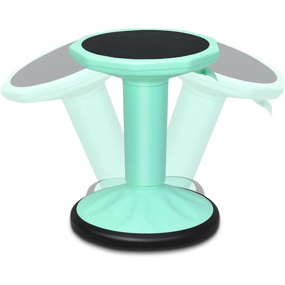 GJWL Wobble Stools for Classroom Seating, Wiggle Stool with Adjustable Height, Sitting Balance Chair for School, Office Stand Up, Flexible Seating Wobble Chair(Green)