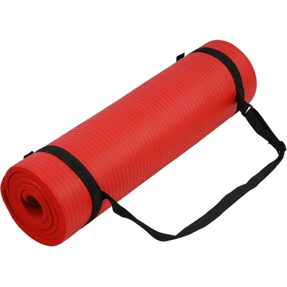 GJWL Yoga Mat, 1/2-Inch Extra Thick High Density Exercise Mat, Anti-Tear Exercise Yoga Mat with Carrying Strap, Suitable for Various Yoga Exercises