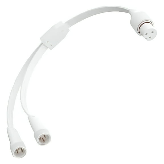 GJX 1 Female to 2 Male Y-Splitter for Govee Permanent Outdoor Lights,Y-Shaped Extension Cable Compatible with Govee H705A H705B H705C 3 Pin Permanent Outdoor Lights