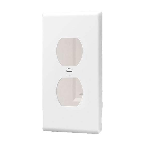 GJX 1-Gang 4.50" X 2.76" Duplex Wall Plates Kit,Electrical Outlet Covers,Light Switch Cover Guard,White,10Pcs