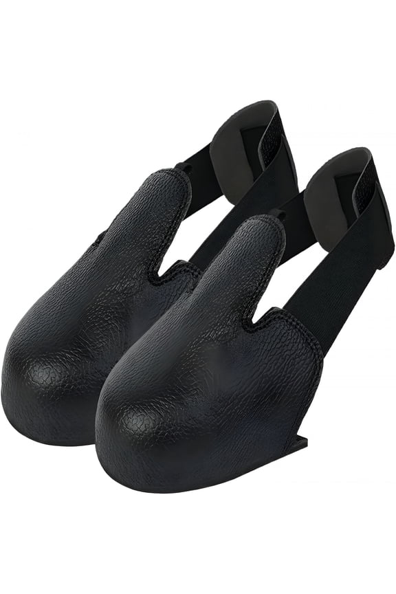 1 Pair Steel Toe Inserts for Shoes, Anti-Smash Overshoes Steel Toe Inserts with Elastic Strap for Toe & Metatarsal Guard, Safety Shoe Covers for Safety Boots, Safety Footwear, Steel Toe Covers