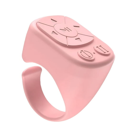 GJX 1 Pc Remote Scrolling Ring for TikTok, Bluetooth Page Turner for iPad iPhone, Scroller Remote for TIK Tok, Camera Shutter Remote Control for iOS, Android - Pink