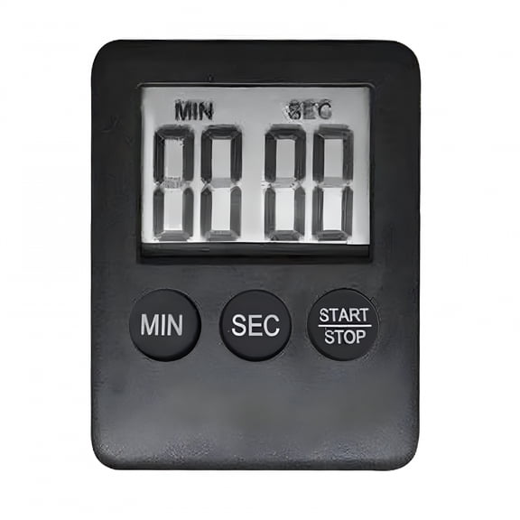 GJX 1-Piece Multi-Function Electronic Timer,Big Lcd Display the Loud,Learning Management,Suitable for Kitchen,Study,Work,Exercise Training,Outdoor Activities,2 Colors (Black)