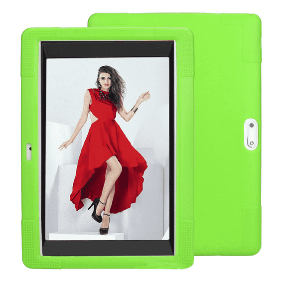 GJX 10.1 Inch android Tablet Case Silicone Material 10 Inch Tablet Case Easy to Use 10.1 Inch Tablet Case Green