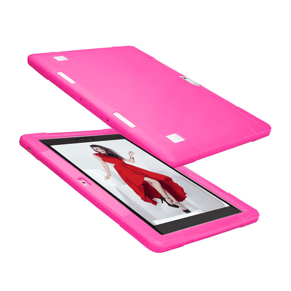 GJX 10.1 Inch android Tablet Case Suitable for Most 10.1In Tablets 10.1 Inch Tablet Case Shock Resistant 10 Inch Tablet Case Pink