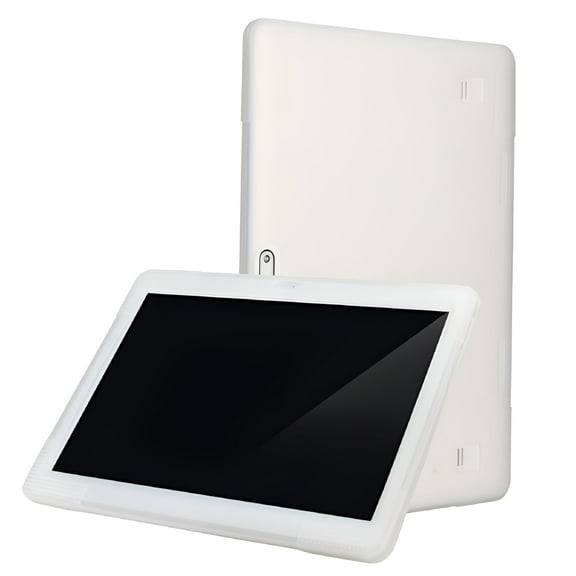 GJX 10 Inch 10.1 Inch Tablet Case Universal Silicone PC Cover Case Full Body Shockproof Silicone Tablet Cover (White)