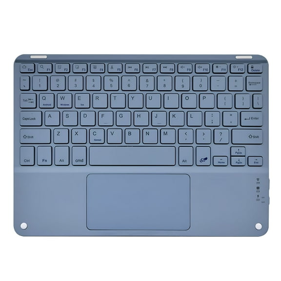GJX 10 Inch Wireless Bluetooth Keyboard with Touchpad, Multi-System Compatible for Windows Mac iOS Android, Portable Tablet Keyboard for Phones and PCs, Blue