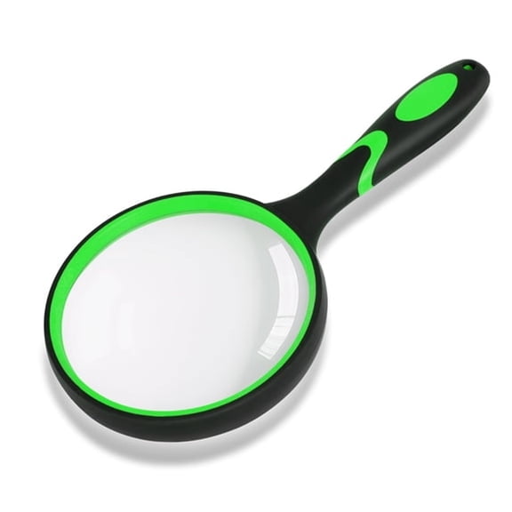 GJX 100MM Large Magnifying Glass Handheld Reading Magnifier for Seniors & Kids with LED Light for Book Newspaper Map Inspection Tool Accessory