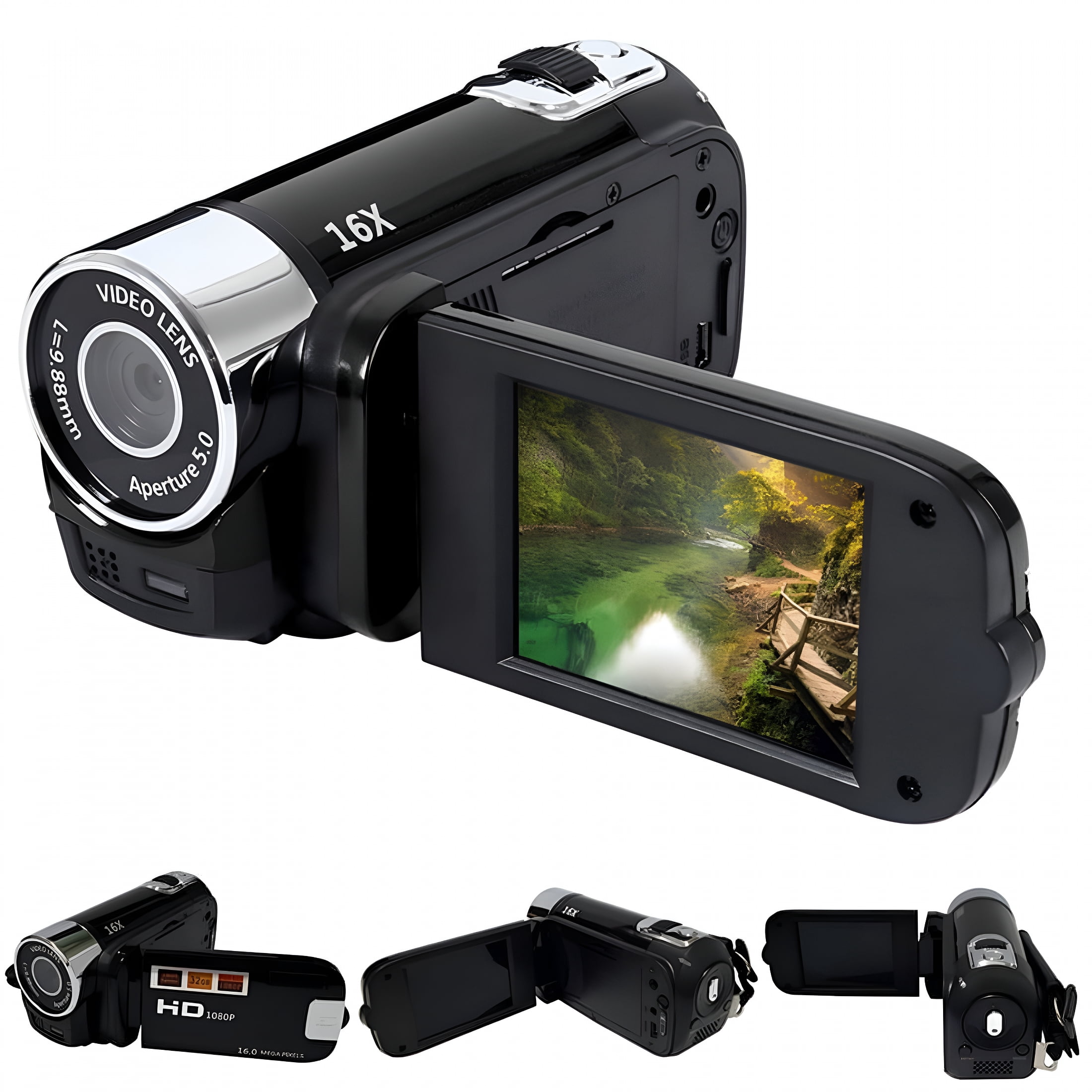 ビデオレコーダー　X0019GNRLX　HD 1080P GJX 1080P HD Camcorder Digital Video Camera TFT LCD 16MP 16X Zoom