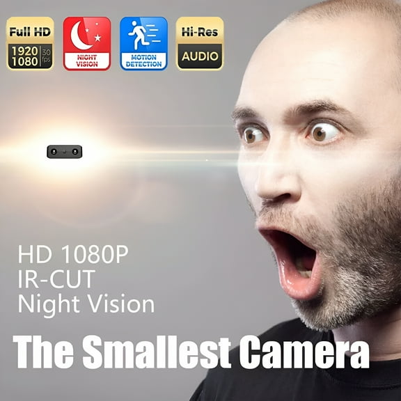 GJX 1080P HD Mini Camera with IR-Cut Night Vision, Portable Motion Detection Recorder, Compact Indoor Home Security Camcorder for Personal Safety and Discreet Monitoring