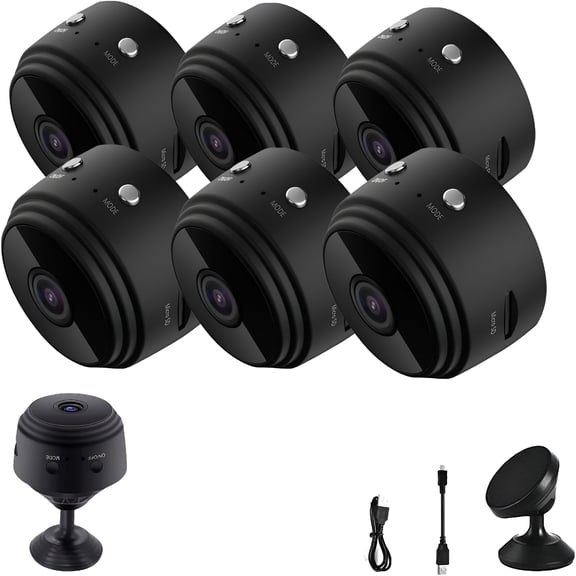 GJX 1080P HD Mini Security Camera Wireless WiFi Magnetic Mount with Night Vision Smart Alarm Wide Angle for Home Garage Door