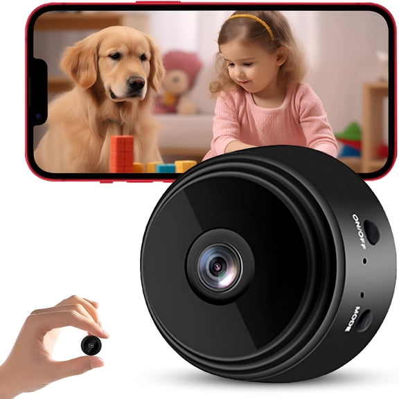 GJX 1080P Hidden Camera Wifi,Mini Nanny Cam with Night Vision,Motion Detection,Small Wireless Home Security Surveillance Cam for Indoor,Pet,Baby Monitoring
