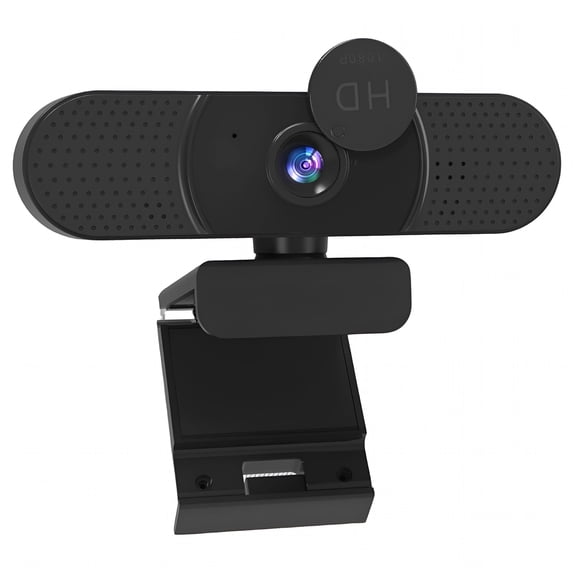 GJX 1080P Webcam with Microphone,2 Mics,90 Fov,Usb Type-A&A-To-C Adapter,Fixed Focus,Plug&Play Computer Camera for Video Calls