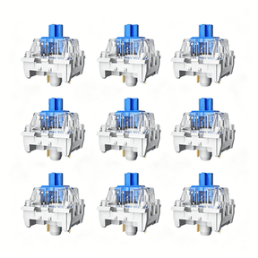 GJX 10PCS Blue Switches,3 Pin Replacement Dustproof Mechanical Keyboards Switches,Suitable clicker for 3D Prints and Gaming Keyboards