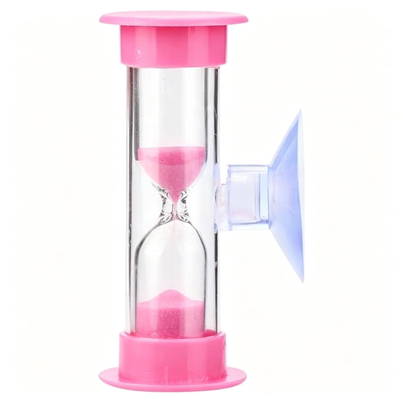 GJX 10Pcs 3 Minute Hourglass! 3Min Mini Hourglass Timer,Shower Timer and Teeth Brushing Timer,Suction Cup Sand Timer for Bathroom,Kitchen,Kids Games,Plastic Glass Sand Construction,Home Desk