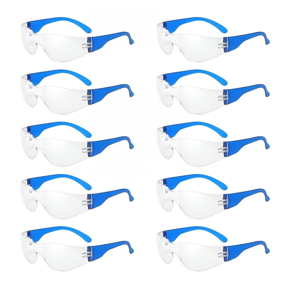 GJX 10Pcs Children Safety Goggles,Kids Protective Safety Glasses for Laboratory,Anti-Splash Eye Protection Eyewear for Boys and Girls