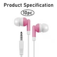 thumbnail image 1 of GJX 10Pcs Headphones,noise Cancelling Headphones,Wireless Headphones,Colorful In-Ear Headphones,Wired 3.5mm Universal Earbuds for Mobile and Tablet,Red, 1 of 5