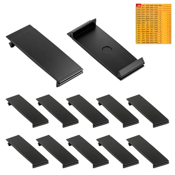 GJX 12 Pack 1" Universal Breaker Filler Plates, Plastic Circuit Breaker Panel Blanks,Snap-In Empty Slot Cover for Electrical Load Center, with Breaker Box Label Stickers