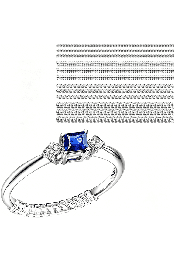 12-Pack Ring Sizer for Loose Rings,4 Sizes Invisible Ring Size Adjuster,Fit Almost Any Rings,Reduces Size by 0.5-1.5