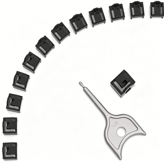 GJX 12-Pack Rj45 Port Lock with 1 Key, Security Network Port Lock & Dust Cover,Female Rj45 Connector Blocker Cap Protector for Computers,Servers,Routers & More (Black)