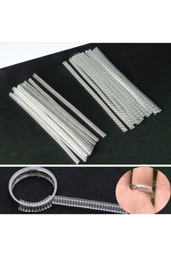 12 Pcs Ring Size Spiral Ring Sizers for Loose Rings Soft Ring Adjuster for Loose Rings Women 4 Sizes Fashion Jewelry Accessory Gift Party Wedding