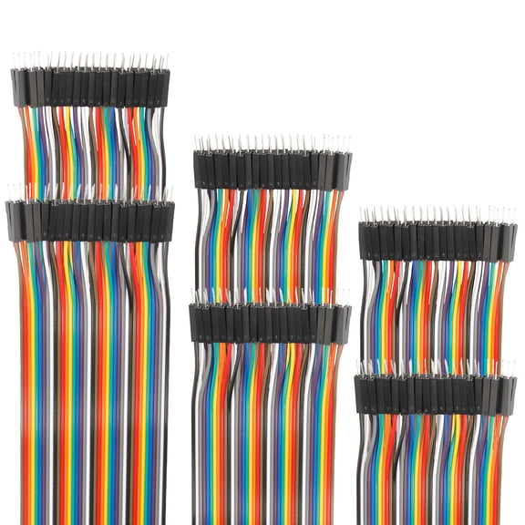GJX 120Pcs 10Cm Breadboard Jumper Wires Male to Male Multicolored Dupont Wire 3.9 Inch 1Pin-1Pin 2.54Mm Connector for Diy Arduino Raspberry Pi 10 15 20 30 40 50 100Cm Optional Ribbon Cables