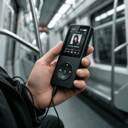 GJX 128Gb Mp3 Player with Bluetooth 5.2 Earphones Included | Hifi Sound, Built-In Speaker/Fm Radio/Voice Recorder/E-Book, Lossless Sound, Multifunctional Mini Design