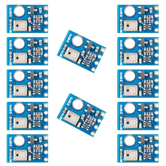 GJX 12Pcs Aht10 Digital Sensor Module Temperature and Humidity Sensor High Digital Temperature and Humidity Sensor Measurement Module I2C Communication Replace Dht11 Sht20 Am2302