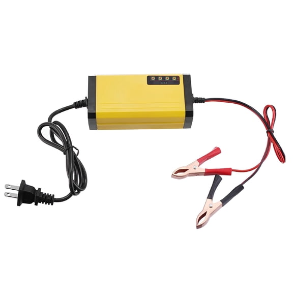 GJX 12V 2A Smart Battery Charger and Trickle Maintainer for Lead-Acid AGM Gel Cell, Portable Automatic Float Charger for Motorcycle, Car, Boat, RV, and Lawn Tractor